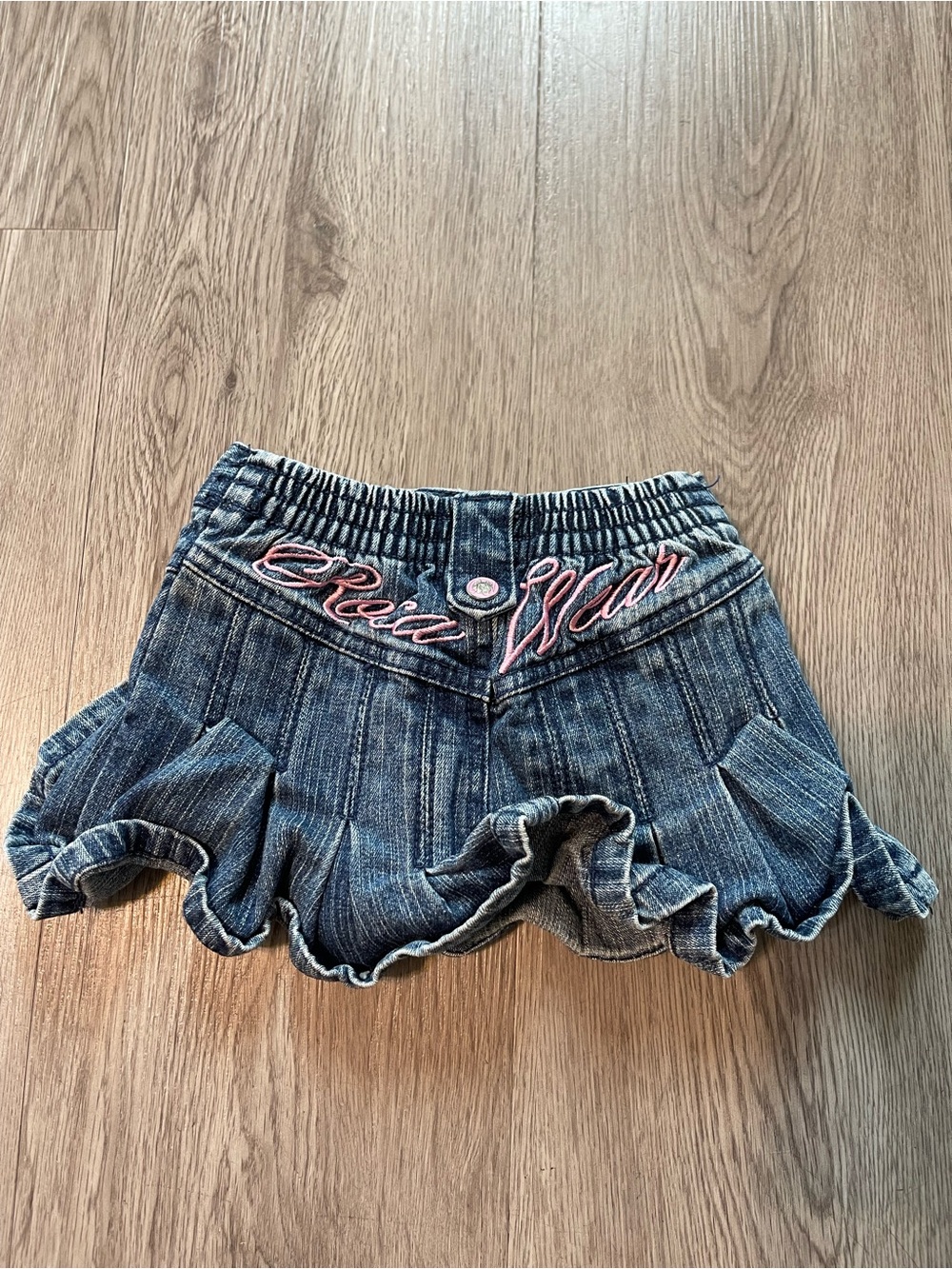 Y2K toddler Roca wear denim skirt